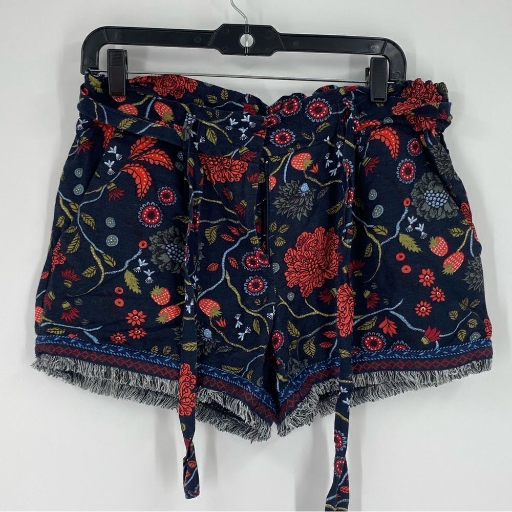 Loft Women’s Linen Blend Floral Shortie Shorts size S